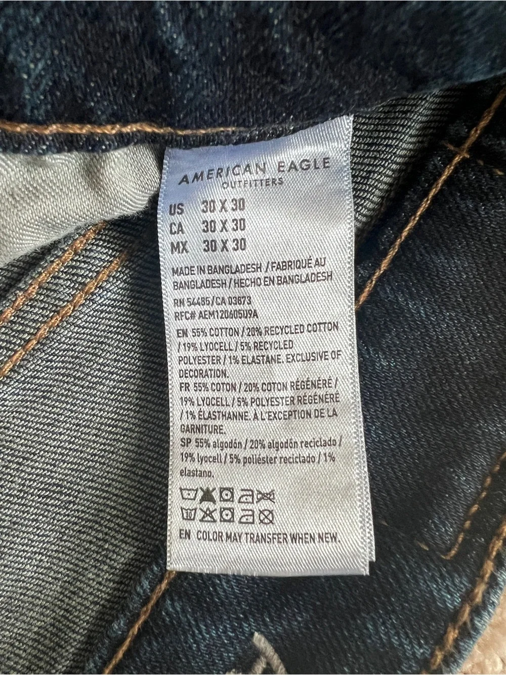 American Eagle Outfitters Airflex+ Indigo Slim Straight Jeans